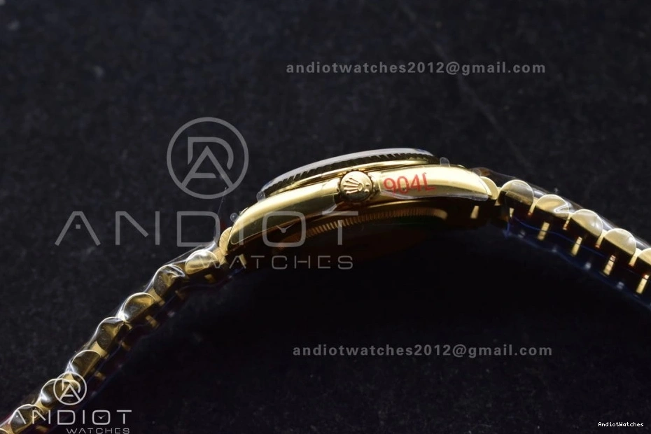 Diamond with Steel YG V5 Dial Bracelet vr3255 36 Grey 698 on 904L Square Edition Sophisticated DayDate Best Weight) QF President (Gain 0213